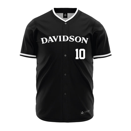Davidson - NCAA Baseball : Matthew Manjooran - Black Jersey-0
