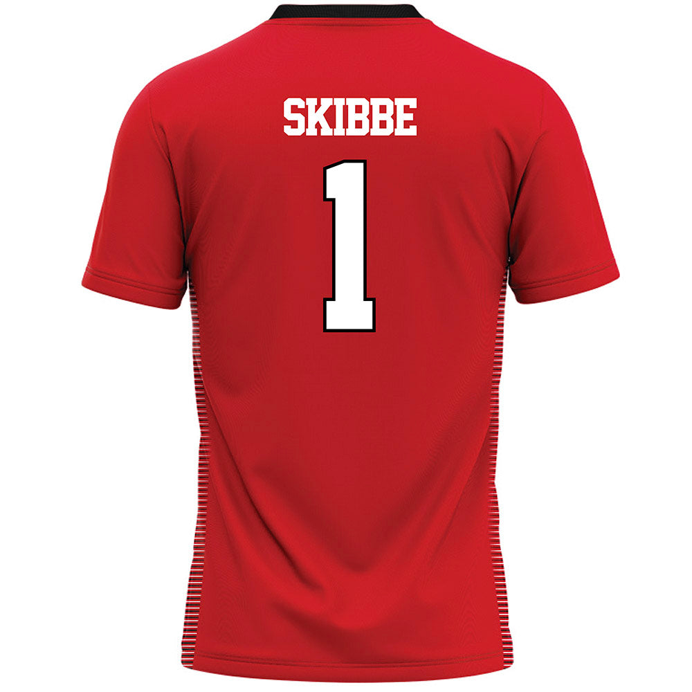 Davidson - NCAA Women's Lacrosse : Jenna Skibbe - Red Lacrosse Jersey -1