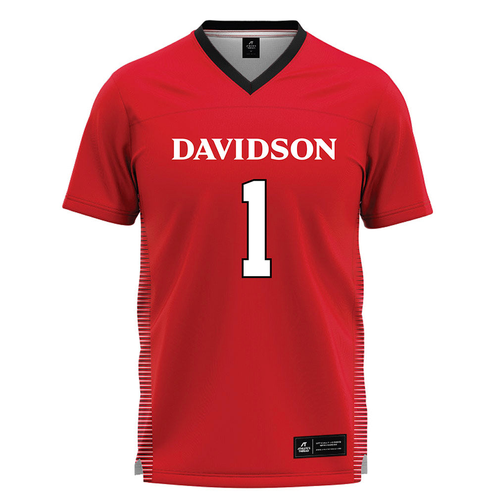 Davidson - NCAA Women's Lacrosse : Jenna Skibbe - Red Lacrosse Jersey -0