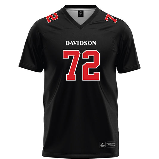 Davidson - NCAA Football : Liam Turner - 2023 Black Football Jersey