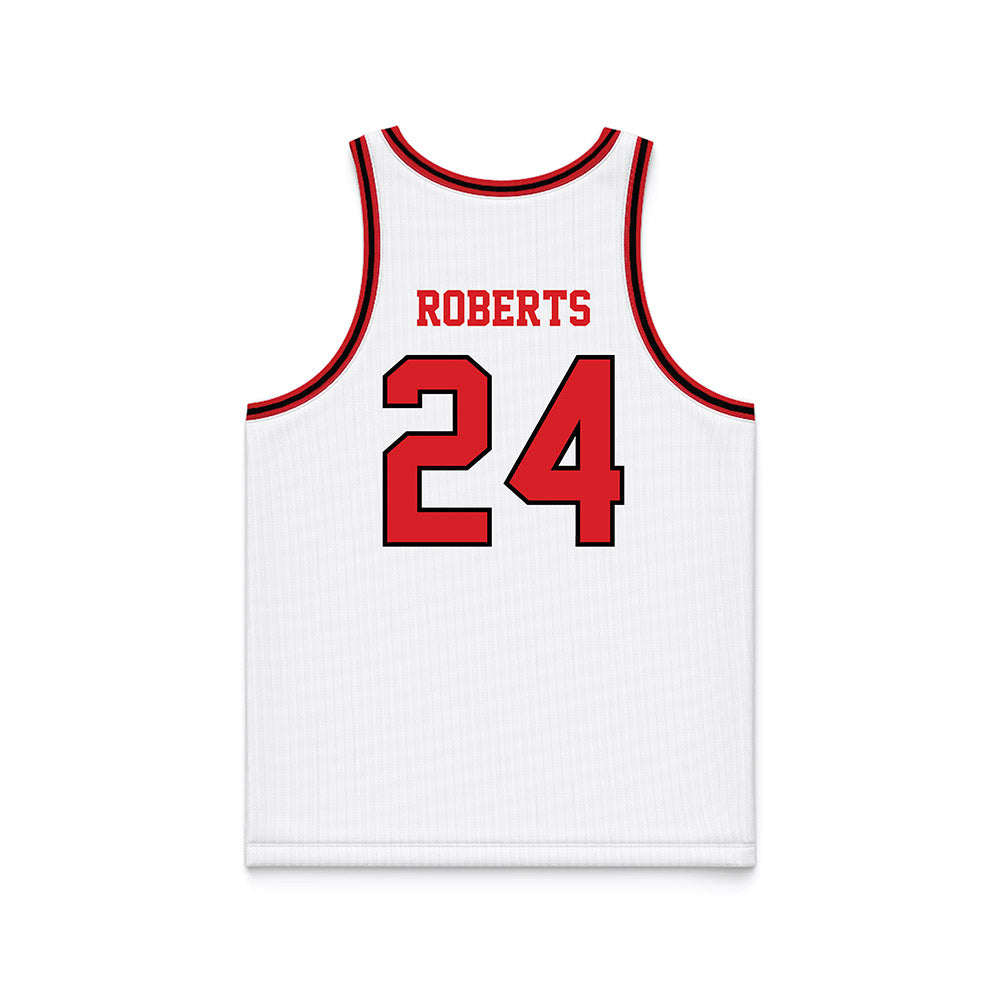 Davidson - NCAA Men's Basketball : JaQualon Roberts - White Basketball Jersey-1