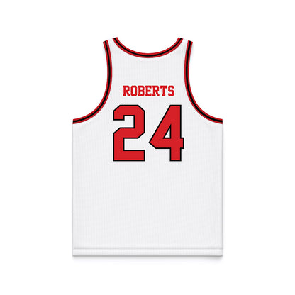 Davidson - NCAA Men's Basketball : JaQualon Roberts - White Basketball Jersey-1