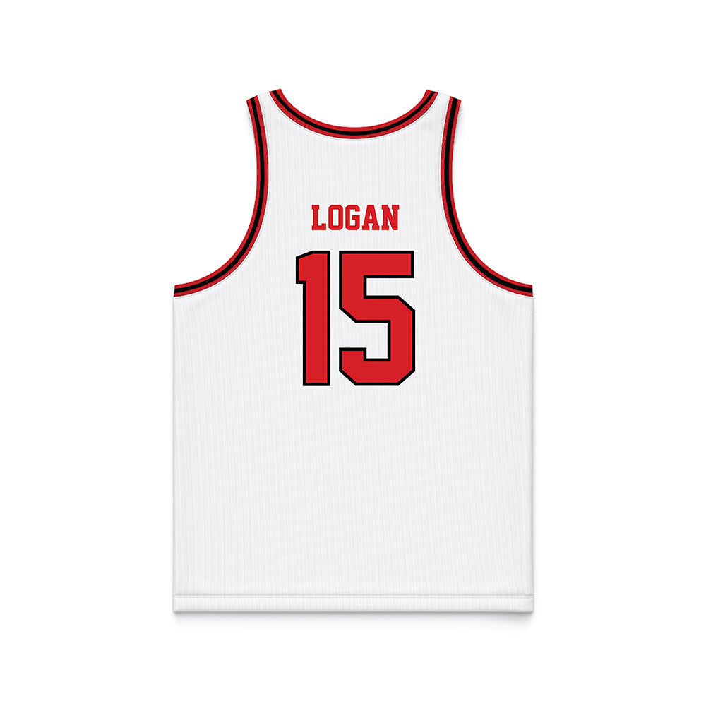 Davidson - NCAA Men's Basketball : Sean Logan - White Basketball Jersey-1