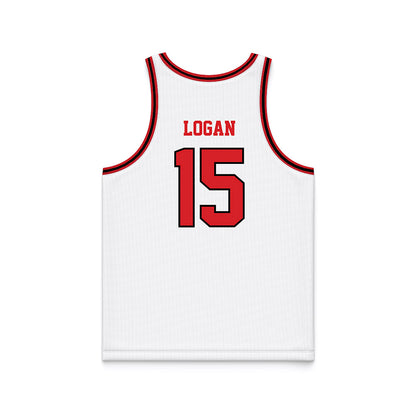 Davidson - NCAA Men's Basketball : Sean Logan - White Basketball Jersey-1
