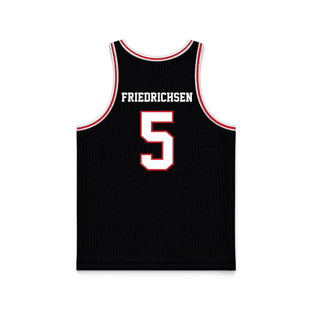 Davidson - NCAA Men's Basketball : Parker Friedrichsen - Black Basketball Jersey-1