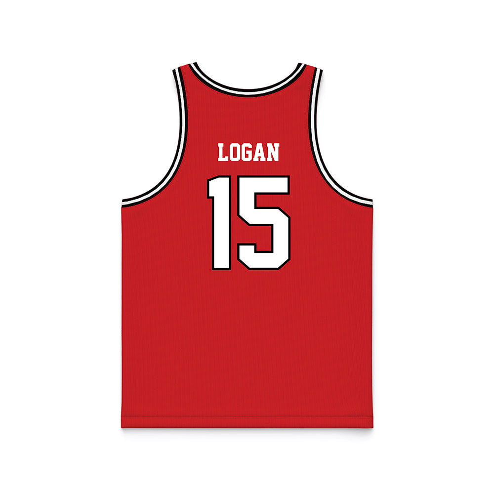 Davidson - NCAA Men's Basketball : Sean Logan - Red Basketball Jersey-1