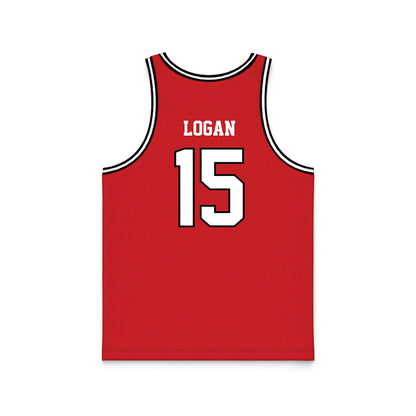 Davidson - NCAA Men's Basketball : Sean Logan - Red Basketball Jersey-1