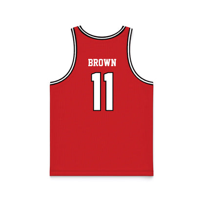 Davidson - NCAA Men's Basketball : Sam Brown - Red Basketball Jersey-1
