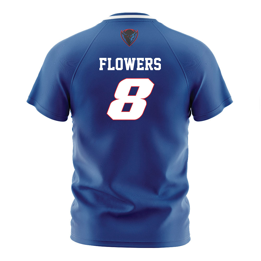DePaul - NCAA Men's Soccer : Tyler Flowers - Blue Soccer Jersey-1