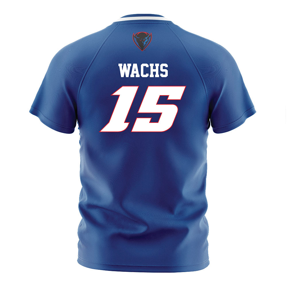 DePaul - NCAA Men's Soccer : Eli Wachs - Blue Soccer Jersey-1