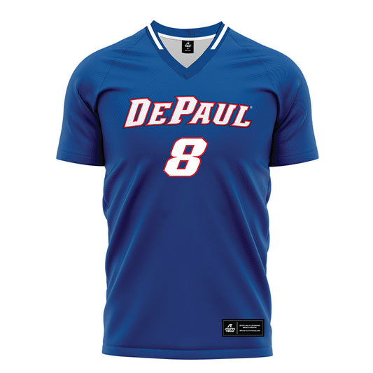 DePaul - NCAA Men's Soccer : Callum Watts - Blue Soccer Jersey-0