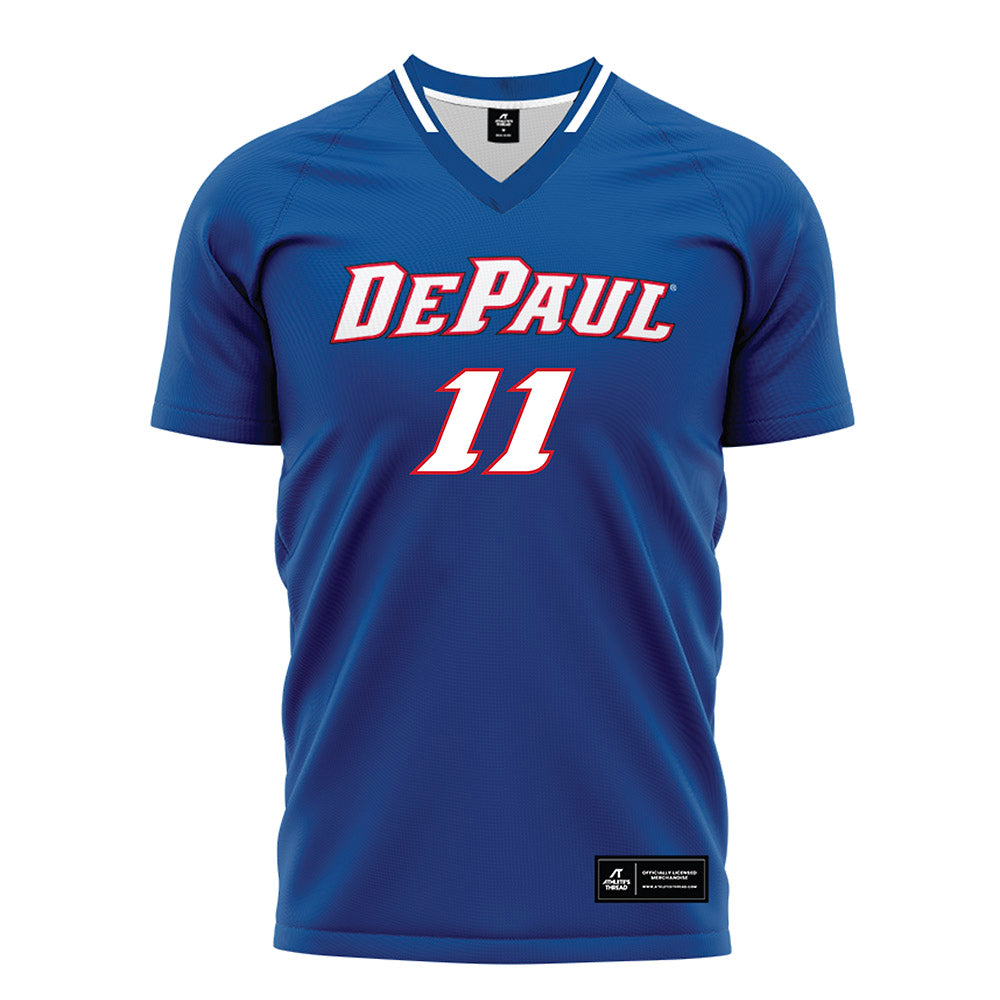 DePaul - NCAA Men's Soccer : Daniel Hickiewicz - Blue Soccer Jersey-0