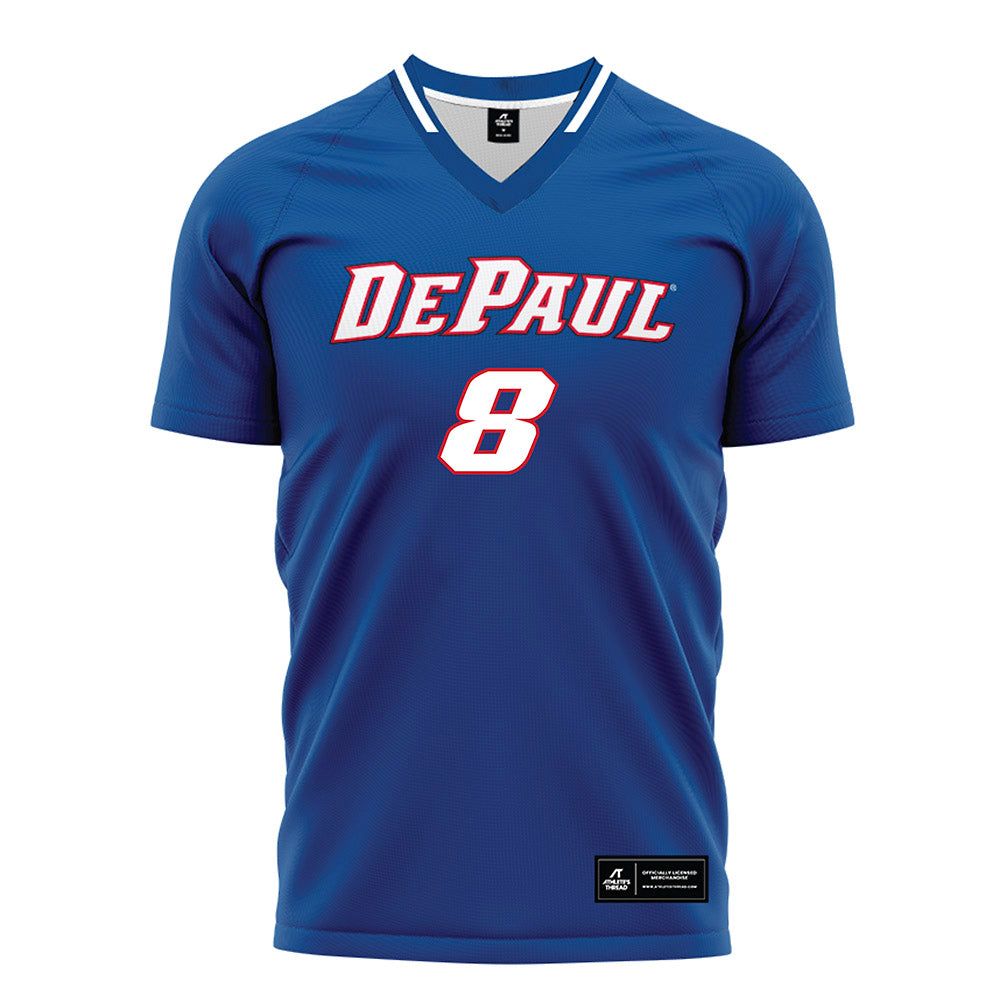 DePaul - NCAA Men's Soccer : Tyler Flowers - Blue Soccer Jersey-0