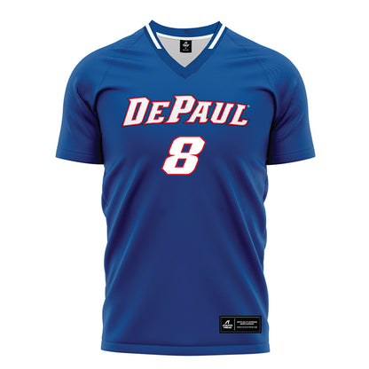 DePaul - NCAA Men's Soccer : Tyler Flowers - Blue Soccer Jersey-0