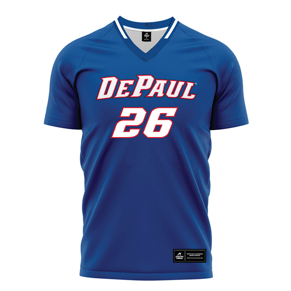 DePaul - NCAA Men's Soccer : Mason Kutch - Blue Soccer Jersey-0
