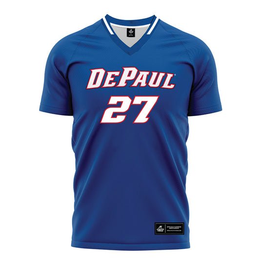 DePaul - NCAA Men's Soccer : Daniel Hickiewicz - Blue Soccer Jersey-0