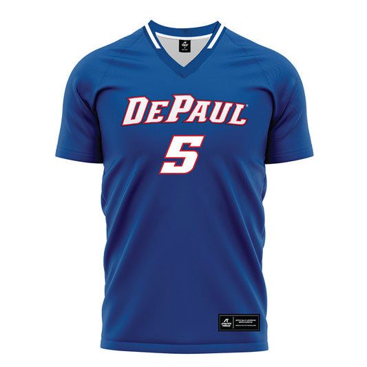 DePaul - NCAA Men's Soccer : Ethan Gordon - Blue Soccer Jersey-0