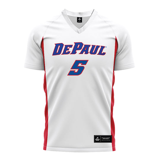 DePaul - NCAA Men's Soccer : Ethan Gordon - White Soccer Jersey-0
