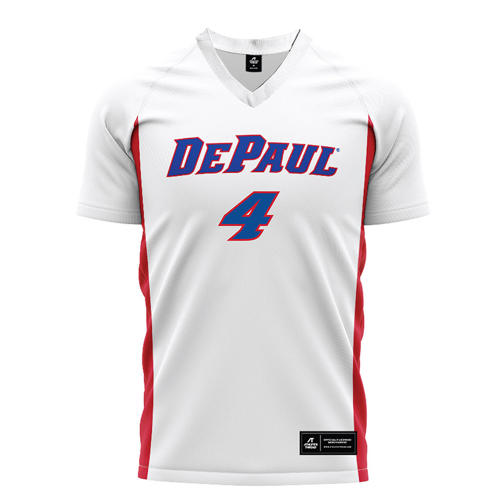 DePaul - NCAA Men's Soccer : Ronan Selbo - White Soccer Jersey-0