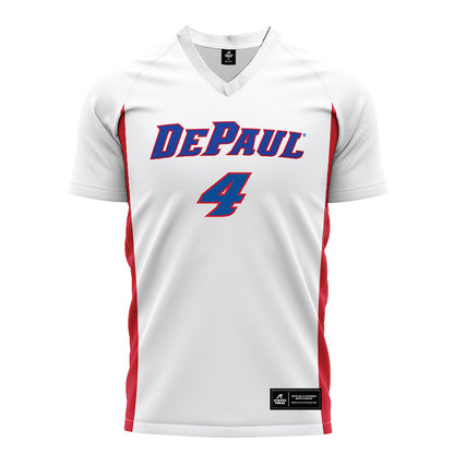 DePaul - NCAA Men's Soccer : Ronan Selbo - White Soccer Jersey-0