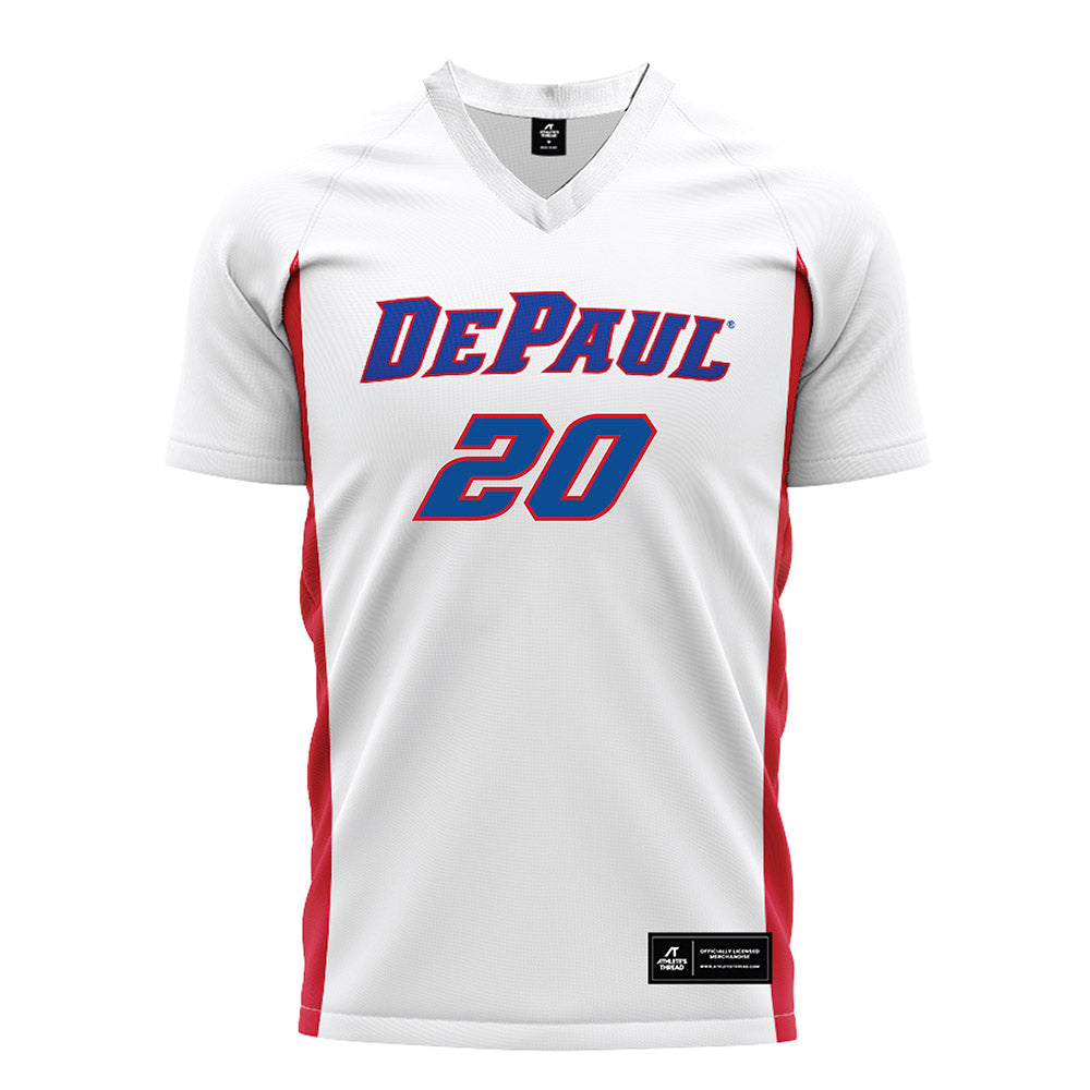 DePaul - NCAA Men's Soccer : Keagan Pace - White Soccer Jersey-0