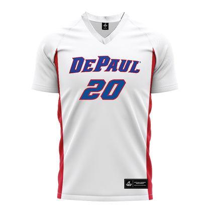 DePaul - NCAA Men's Soccer : Keagan Pace - White Soccer Jersey-0