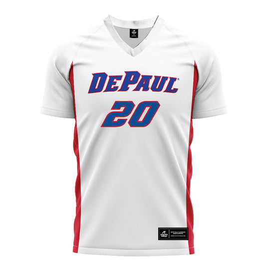 DePaul - NCAA Men's Soccer : Keagan Pace - White Soccer Jersey-0