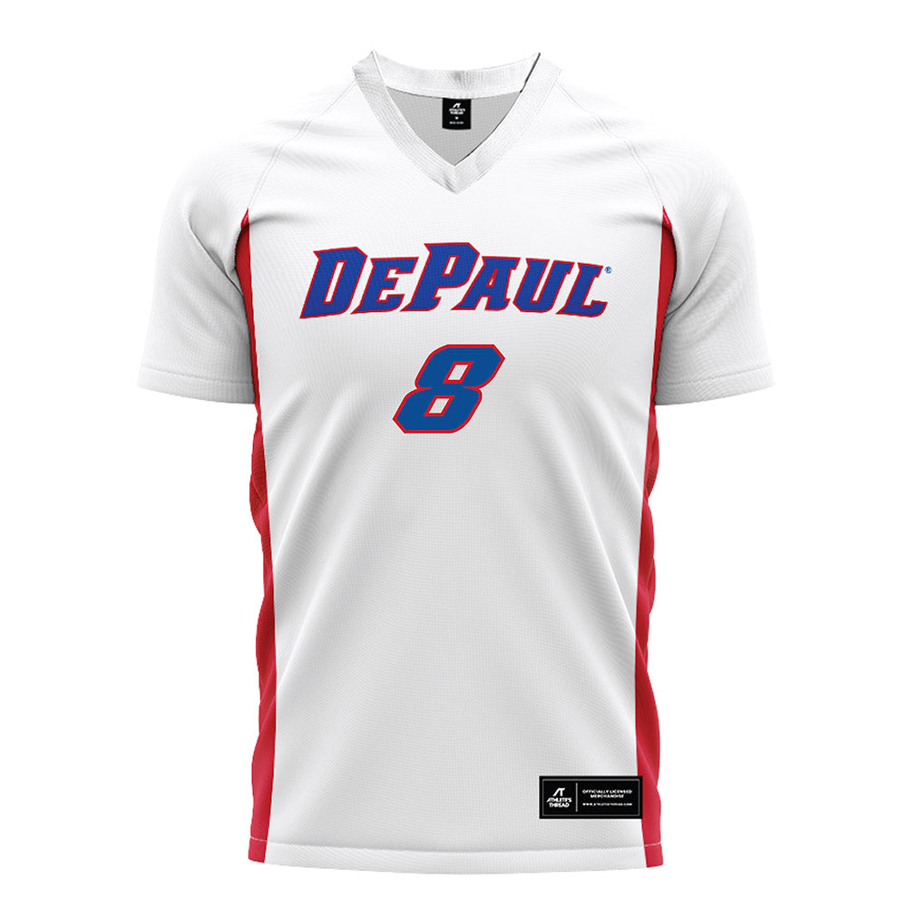 DePaul - NCAA Men's Soccer : Tyler Flowers - White Soccer Jersey-0