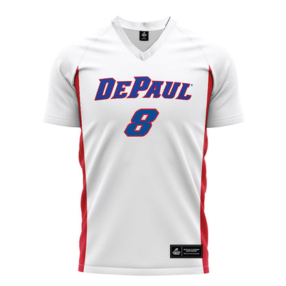 DePaul - NCAA Men's Soccer : Tyler Flowers - White Soccer Jersey-0
