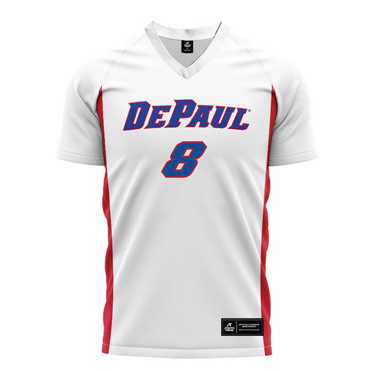 DePaul - NCAA Men's Soccer : Callum Watts - White Soccer Jersey-0