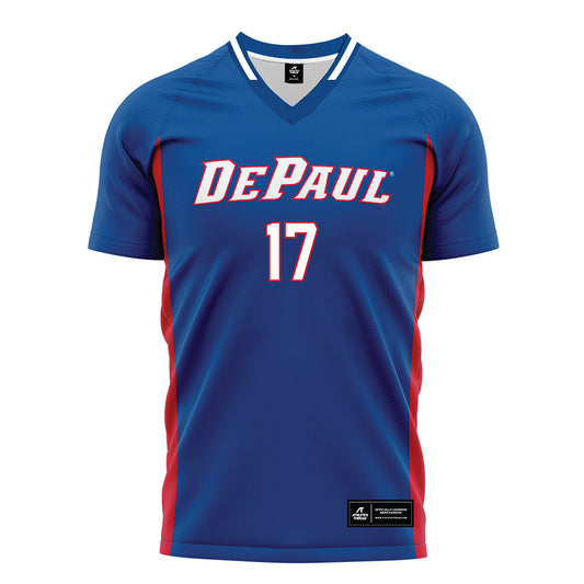 DePaul - NCAA Women's Soccer : Keira Taylor - Blue Soccer Jersey-0