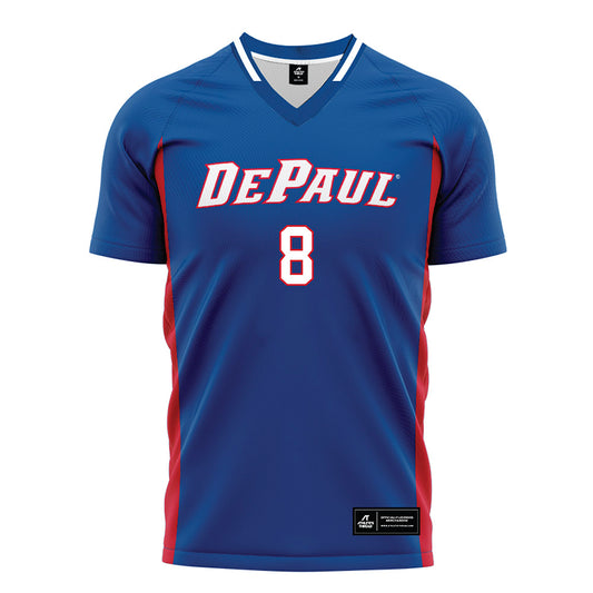 DePaul - NCAA Women's Soccer : Carolina Capizzi - Blue Soccer Jersey-0