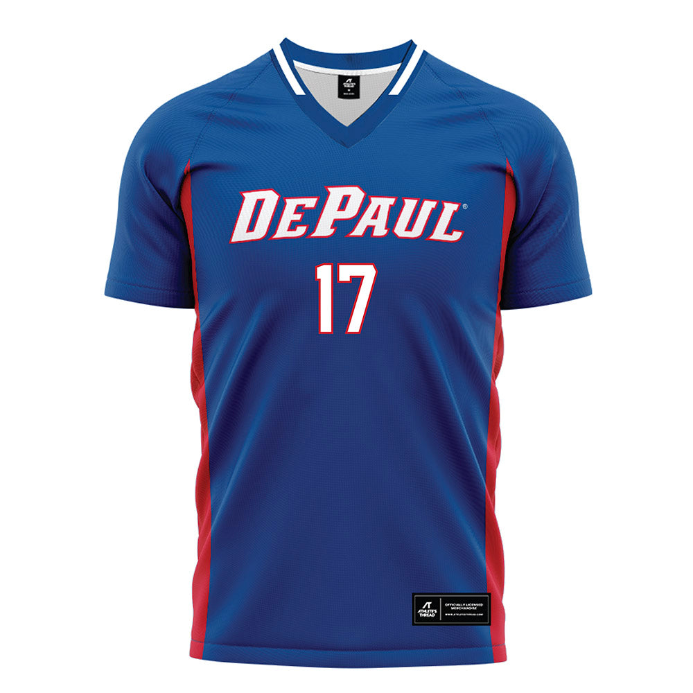 DePaul - NCAA Women's Soccer : Keira Taylor - Blue Soccer Jersey-0