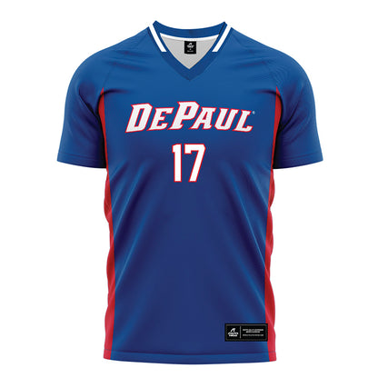 DePaul - NCAA Women's Soccer : Keira Taylor - Blue Soccer Jersey-0