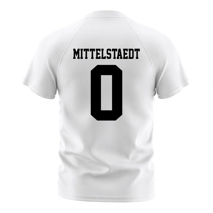 DePaul - NCAA Women's Soccer : Savannah Mittelstaedt - White Striped Soccer Jersey-1