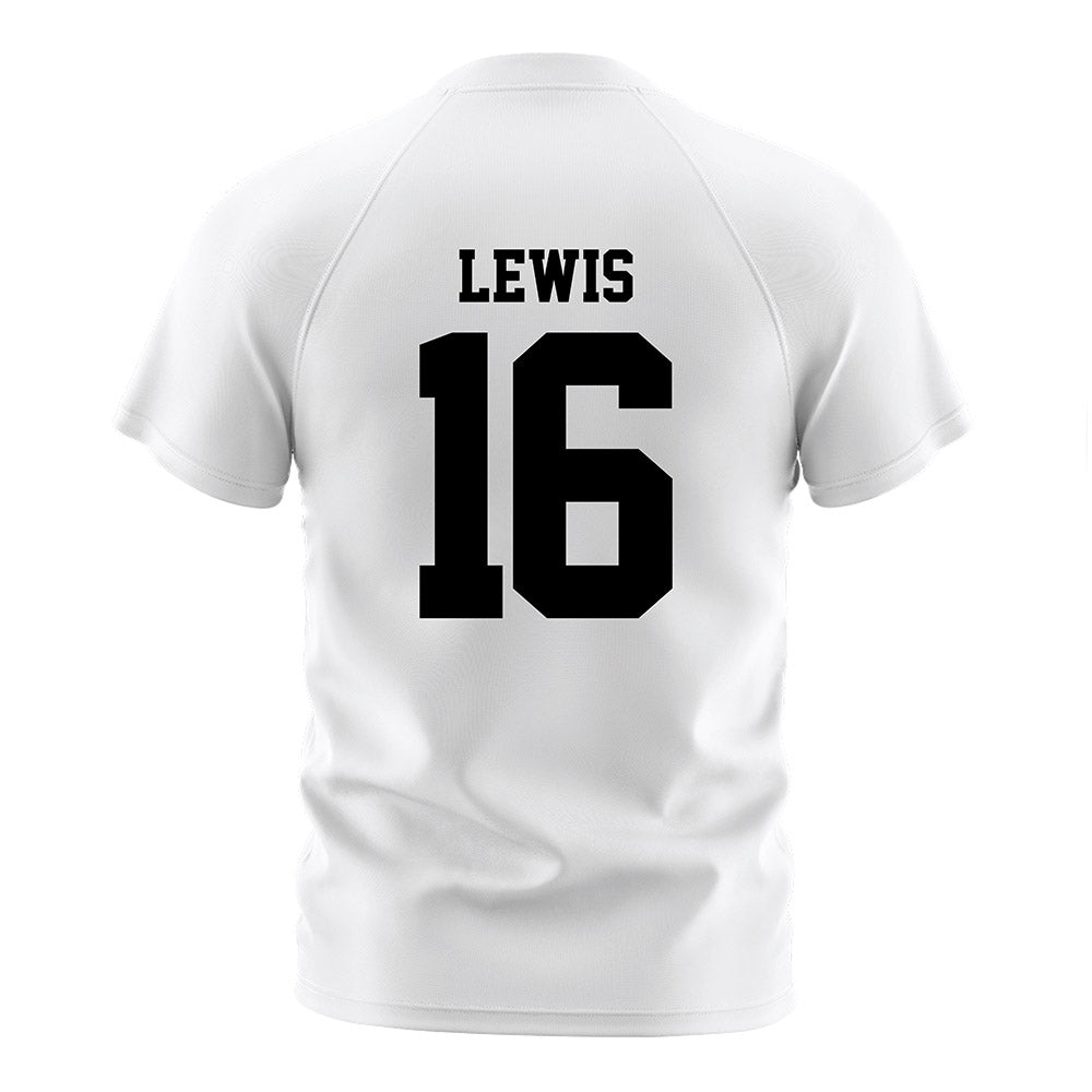 DePaul - NCAA Women's Soccer : Madeline Lewis - White Striped Soccer Jersey-1
