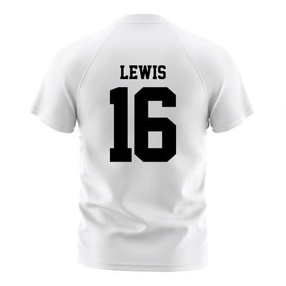 DePaul - NCAA Women's Soccer : Madeline Lewis - White Striped Soccer Jersey-1