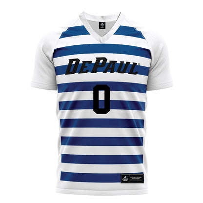 DePaul - NCAA Women's Soccer : Savannah Mittelstaedt - White Striped Soccer Jersey-0