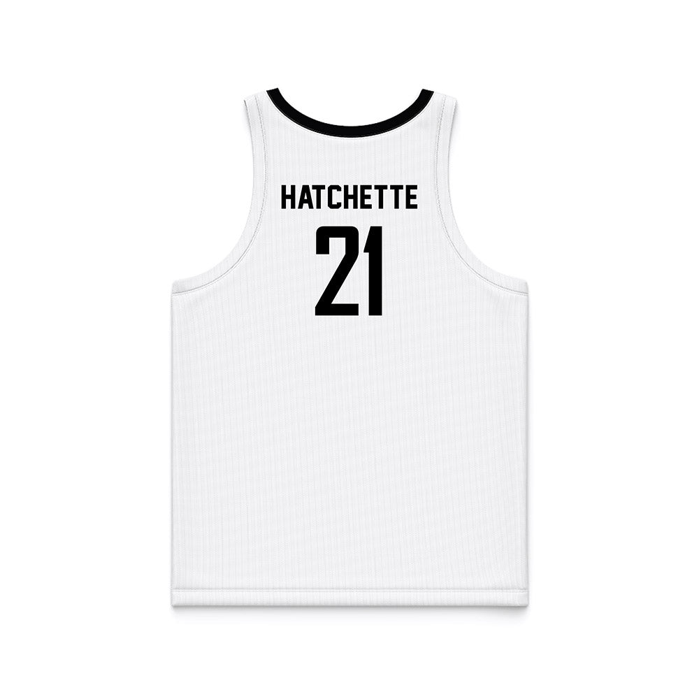 Siena - NCAA Women's Basketball : Myanna Hatchette - White Basketball Jersey-1