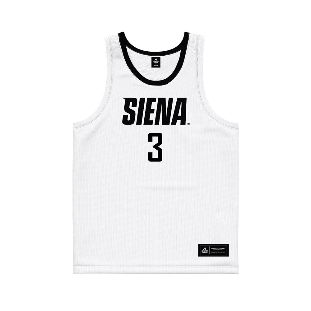 Siena - NCAA Women's Basketball : Francesca Schiro - White Basketball Jersey-0