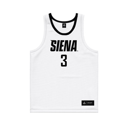 Siena - NCAA Women's Basketball : Francesca Schiro - White Basketball Jersey-0