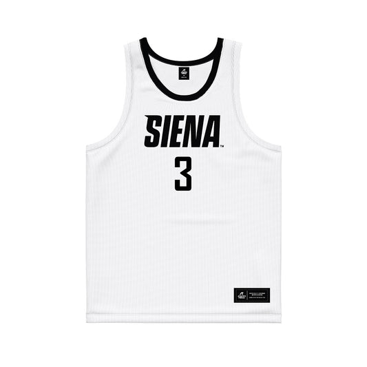 Siena - NCAA Women's Basketball : Francesca Schiro - White Basketball Jersey-0