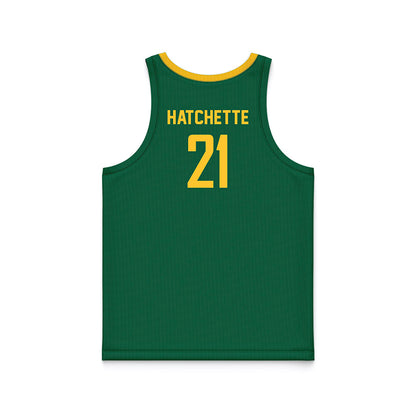 Siena - NCAA Women's Basketball : Myanna Hatchette - Green Basketball Jersey-1