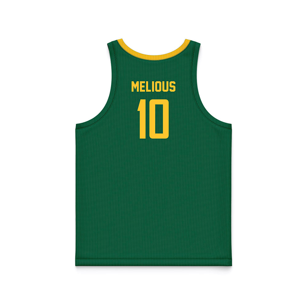 Siena - NCAA Women's Basketball : Nicole Melious - Green Basketball Jersey-2