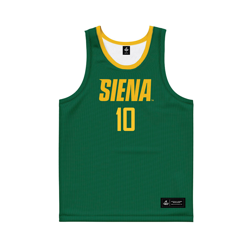 Siena - NCAA Women's Basketball : Nicole Melious - Green Basketball Jersey-0