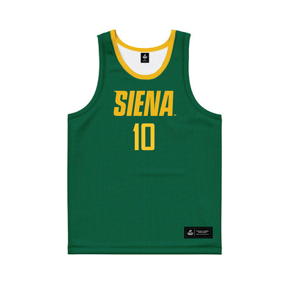 Siena - NCAA Women's Basketball : Nicole Melious - Green Basketball Jersey-0
