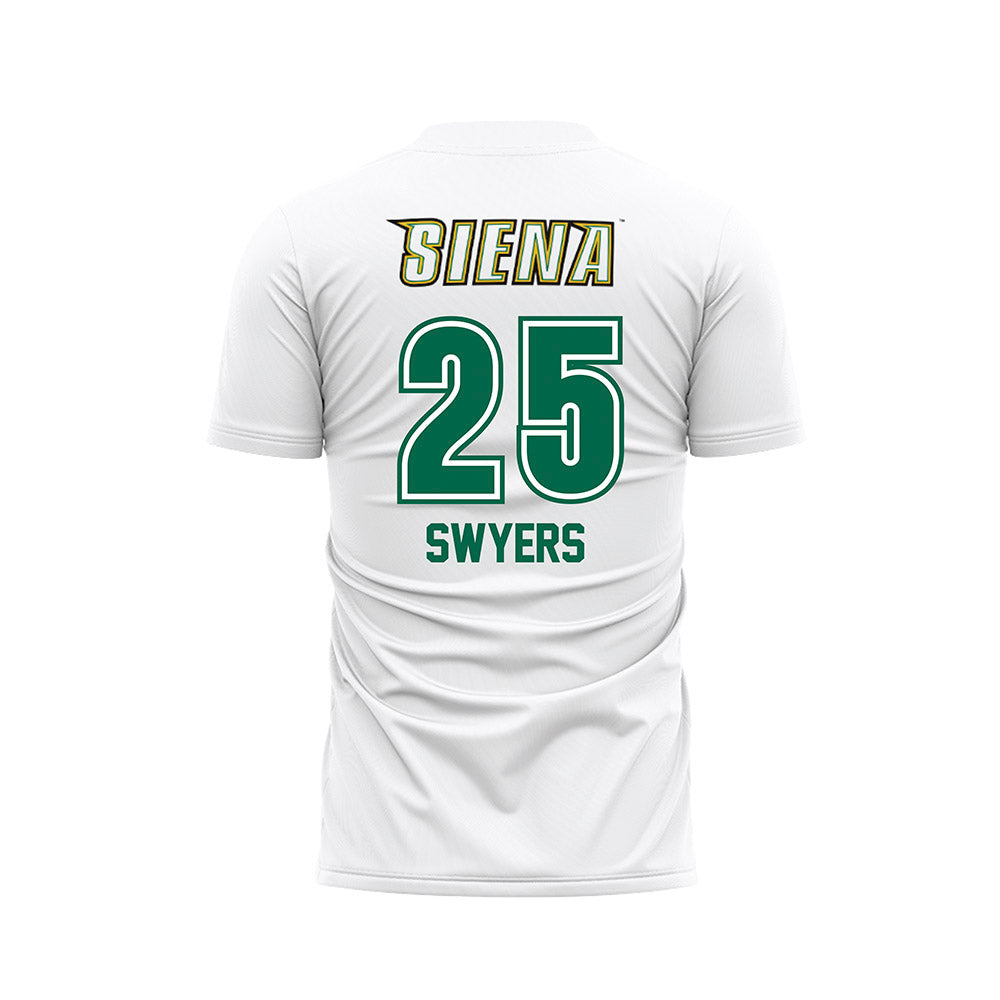 Siena - NCAA Women's Soccer : Anna Swyers - White Soccer Jersey-1