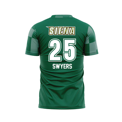 Siena - NCAA Women's Soccer : Anna Swyers - Green Soccer Jersey-1