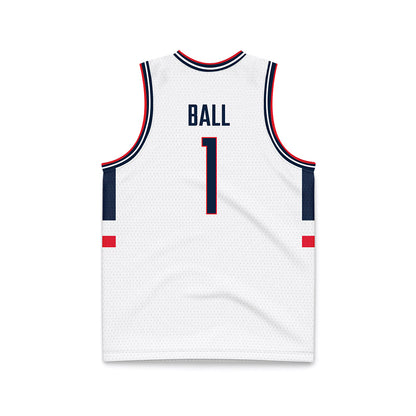 UConn - NCAA Men's Basketball : Solo Ball - National Champions White Basketball Jersey