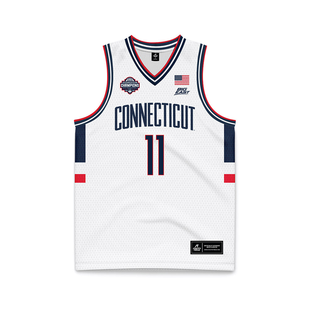 UConn - NCAA Men's Basketball : Alex Karaban - National Champions White Basketball Jersey